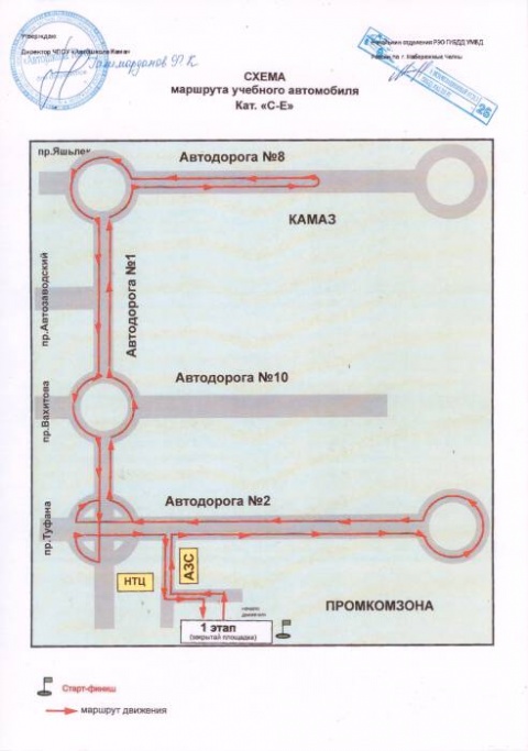 Схема учебного маршрута